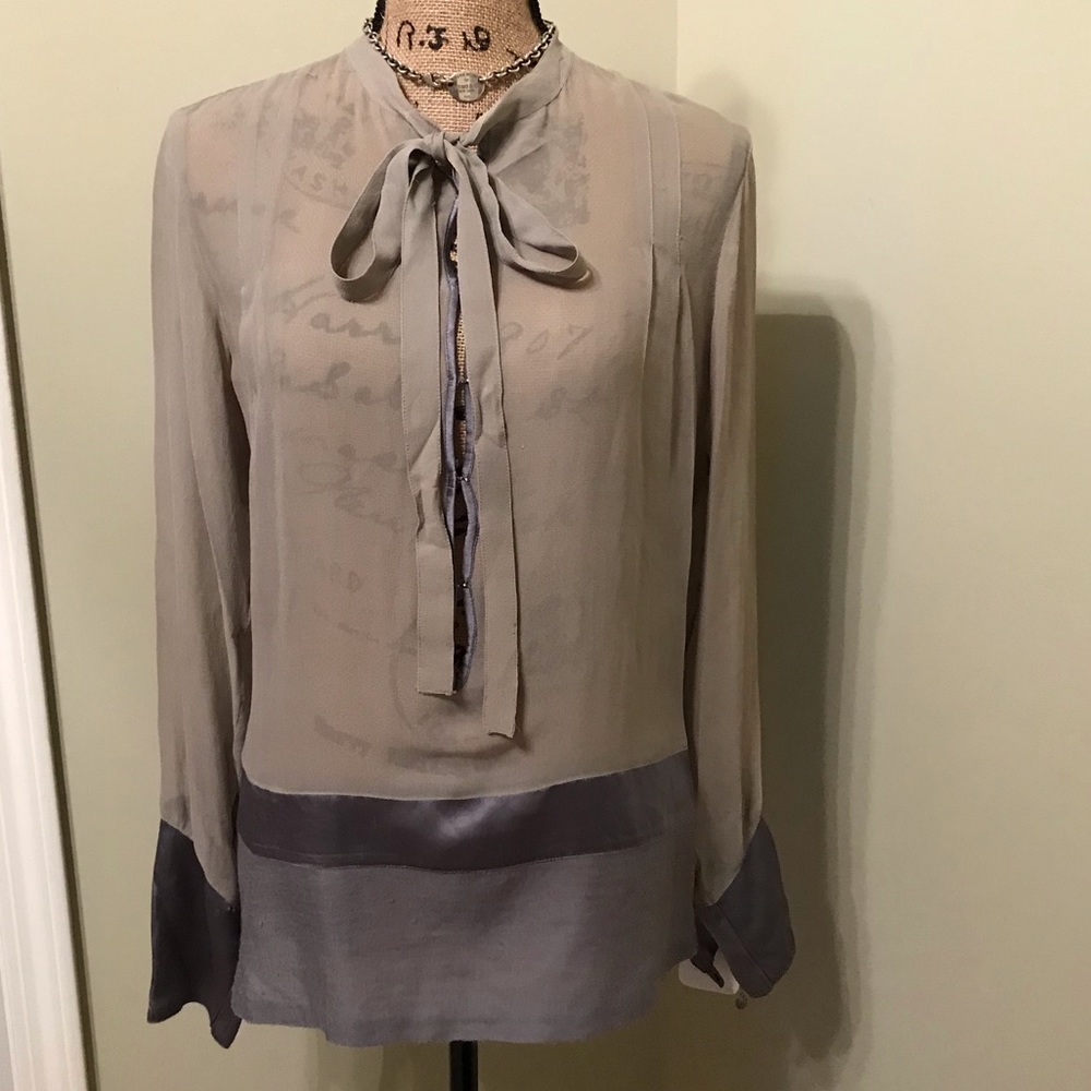 See through long sleeve shirt